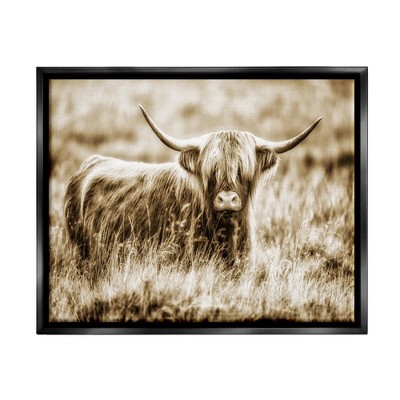 Stupell Industries Vintage Cow In Pasture Animal Photo