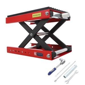 Motorcycle Lift Jack - 1200LBS Heavy Duty Scissor Stand with Wide Deck, Safety Pin, Versatile Application, Secure & Safe, Enhanced Protection - 1 of 4