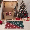 Christmas Rug Living Room Carpet Xmas Snowflakes Decor Accent Area Rug Non Slip Low Pile Soft Rug for Dining Room - 2 of 4