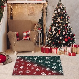 Christmas Area Rug – Non-Slip, Reversible, Washable, Soft & Skin-Friendly. Machine Washable, Pet & Baby Safe, Great for Holiday Decor. - 1 of 4