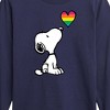 Boys' - Peanuts - Snoopy Rainbow Heart Long Sleeve Graphic T-Shirt - 2 of 4