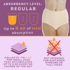 6-Pack Wearever Women's 100% Cotton Banded Leg Incontinence Panty Regular Absorbency - 3 of 4