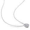 EVERLY JEWELRY | Sterling Silver 1/10 CT TW Diamond Teardrop Halo Pendant With Chain - 2 of 4
