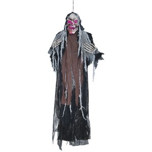 Sunstar Creepy Reaper Light-Up Hanging Halloween Decoration - 60 in - Black - 1 of 1