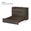 Murphy Cabinet Bed Wall Bed with Charging Station, Foldable Platform Bed with Large Storage Drawer for Guest Room - 3 of 4