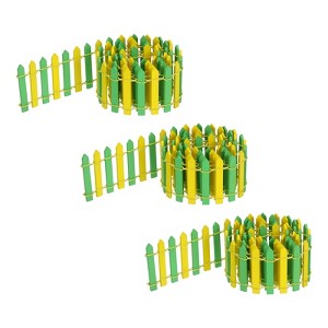 Unique Bargains Wooden Miniature Garden Decorative Picket Fence - 1 of 4