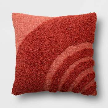 Tufted Curve Patterned Square Throw Pillow - Threshold™