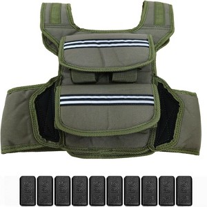 COZONY Adjustable Weighted Vest for Men, 25/35/45 LB with Shoulder Pads, Reflective Strips & Pockets for Running, Walking - 1 of 4
