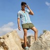Campus Sutra Men Men's Sea Green & Lavender Horizontal Tie-Dye Shirt - 3 of 3