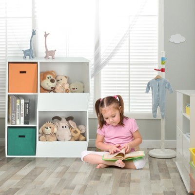 White MDF Kids Toy Storage Organizer with Baskets