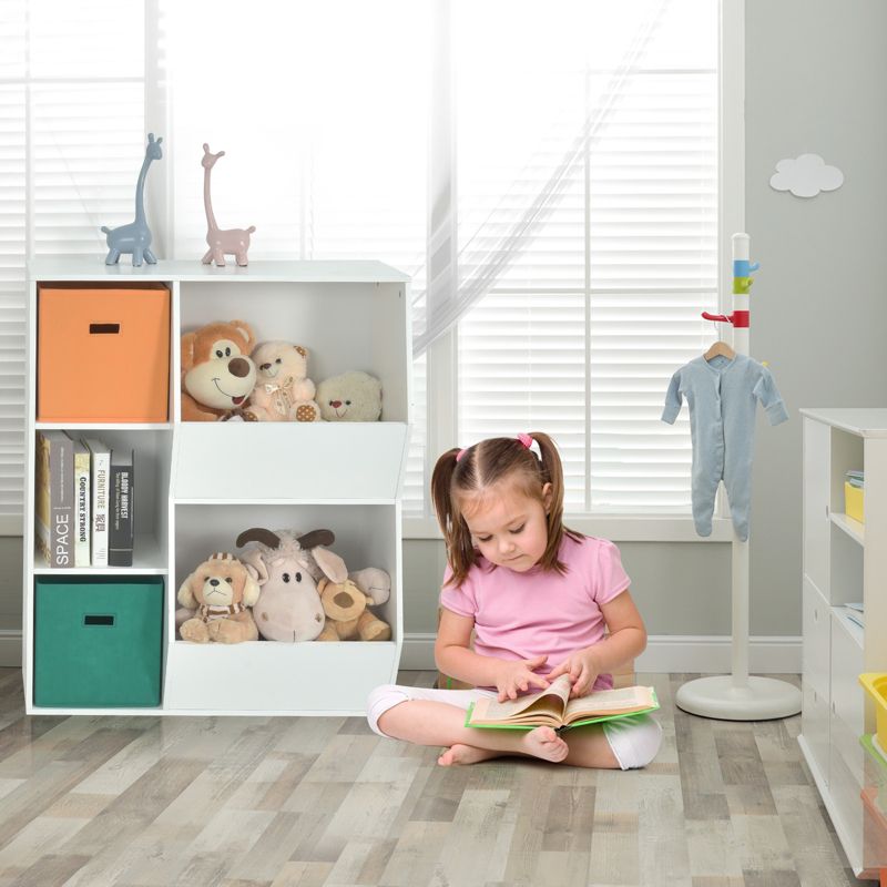 Costway Kids Toy Storage Cubby Bin Floor Cabinet Shelf Organizer w/2 Baskets, 4 of 11