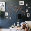Sussexhome Geometric World Map Metal Wall Decor - Large World Map - 3 of 4
