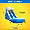 Pogo Bounce House Crossover Kids Inflatable Water Slide, Blue Wave no blower, 12 ft - 4 of 4