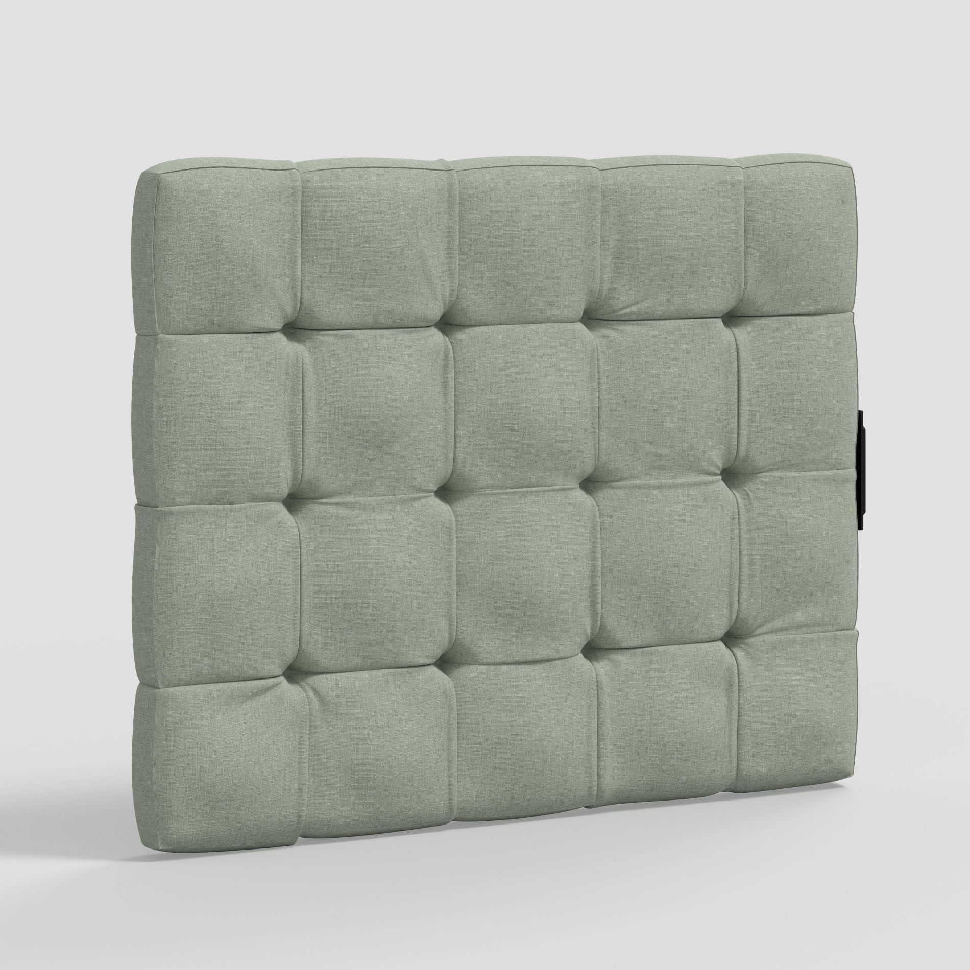 Twin Ryan Tufted Stick-on-the-Wall Dorm Headboard USB Textured Linen Seafoam - Threshold™