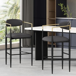 2 Sets of Bar Stools with Armsc for Enhanced Comfort and Style - 1 of 3
