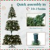 EROMMY 7.5Ft Pre-Lit Christmas Tree With 500 Incandescent Warm White Lights, Pine Cones And Ornaments - 4 of 4
