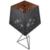 Northlight Snowflakes and Stars Iron Table Lamp with Shade - 27.75" - Black and Copper - 3 of 4