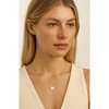Hollywood Sensation Butterfly Pendant Necklace with Mother of Pearl Inlay 15 Inches Gold - 2 of 4
