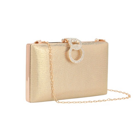 Сумки INSPIRE CHIC Clutch Purses for Women Rhinestone Party Prom Evening Handbag with Chain Silver 7.9*1.2*4.7 inches