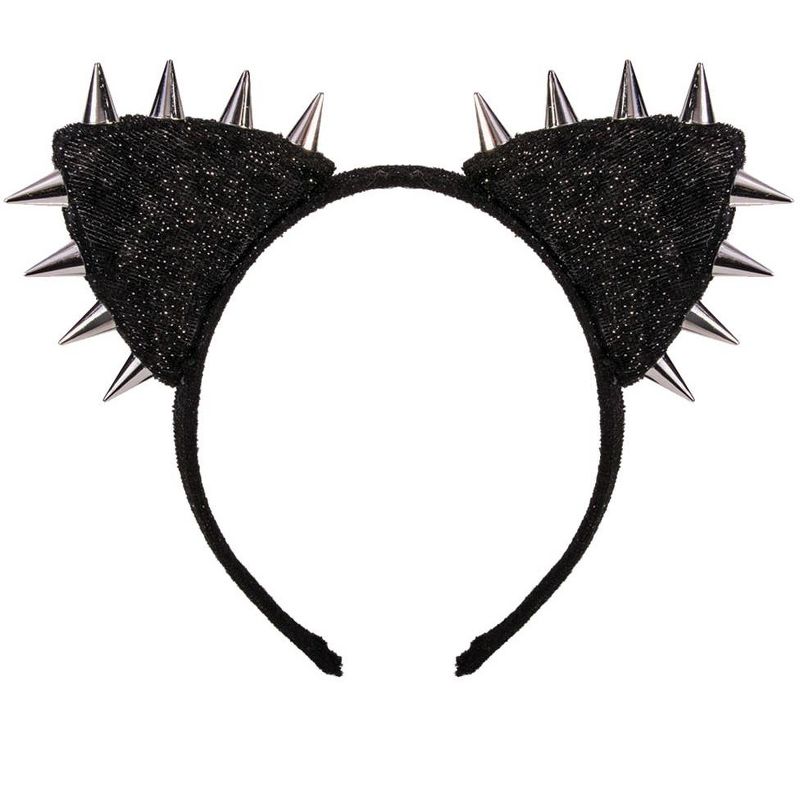 Forum Novelties Midnight Menagerie Spiked Cat Ears, 1 of 2