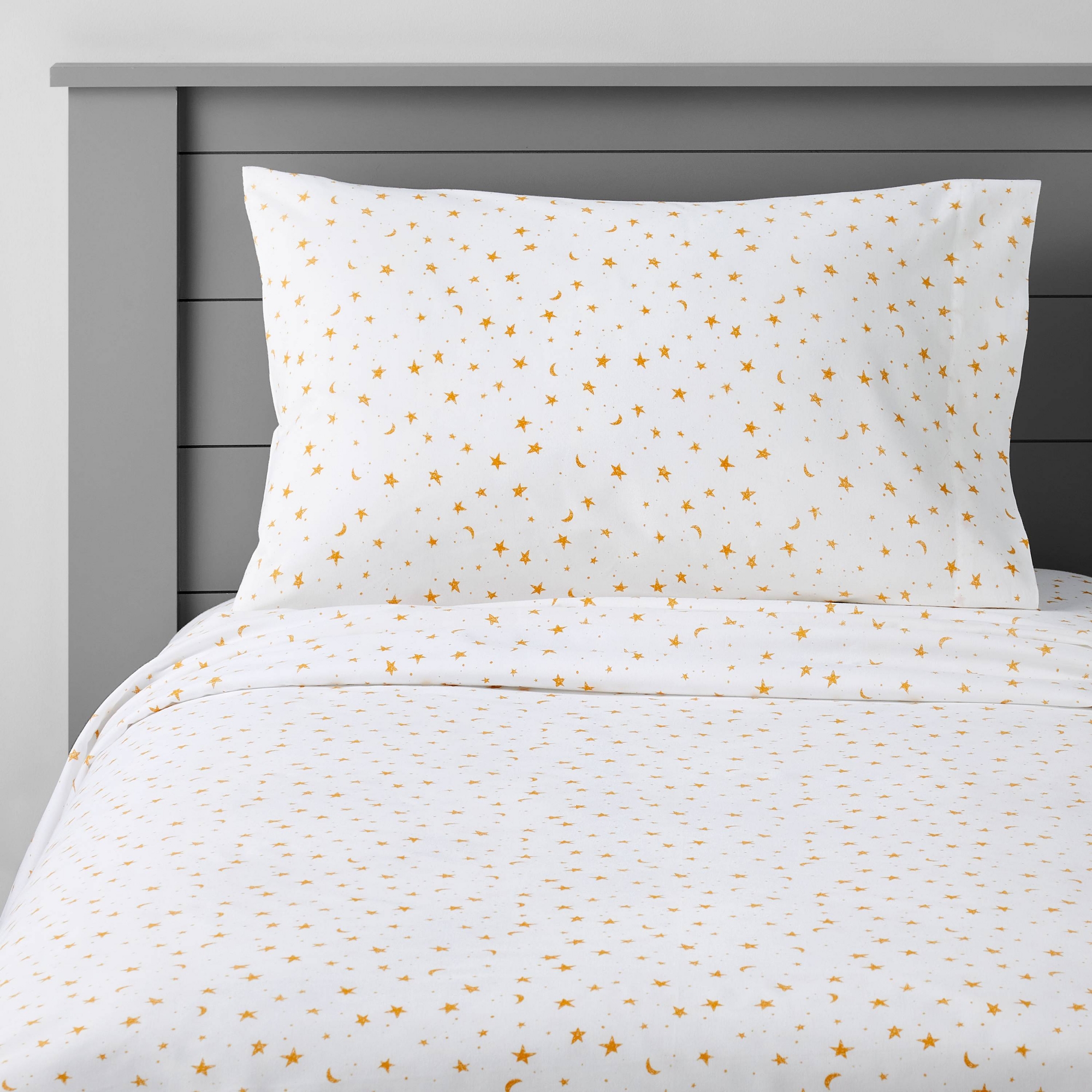 Twin Stars Cotton Sheet Set Yellow/White - Pillowfort™