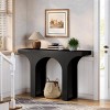 Syemin Console Tables Modern Black Console Table for Entryway Behind Sofa, Narrow Hallway Table with Arched Base, Black, 47.24"*11.81"*33.86" - 4 of 4