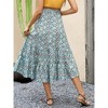 Clearlove Women's High Waist Floral Print Maternity Dress Maxi Skirt Flowy Swing A Line Long Skirts - 4 of 4