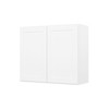 HOMLUX Easy-DIY 12 in D in Shaker White Ready to Assemble Wall Kitchen Cabinet 2 Doors-2 Shelves - 3 of 4
