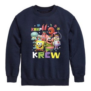 Boys' - SpongeBob SquarePants - Kamp Koral Kamp Krew Graphic Long Sleeve Fleece Sweatshirt - 1 of 4