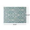 FONTOI Woven Area Rugs, Indoor and Outdoor Geometric Rugs with Floral Pattern, Floor Mat Carpet for Home Backyard Patio Porch, Blue, 84"*0.16"*63" - 3 of 4