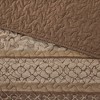 Gulches 5 Piece King Reversible Jacquard Bedspread Set,Brown/Gold - 3 of 4