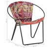 vidaXL Circle Chair Multicolors Chindi Fabric - 4 of 4