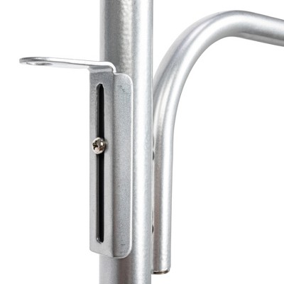 Silver Steel Wall Mounted Family Towel Bar with Swivel Arms