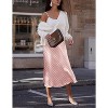 Women's High Waist Satin Midi Skirt - Elegant A-Line Silky Skirt Jh1 - 4 of 4