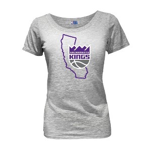 NBA Sacramento Kings Women's Short Sleeve Burnout Scoop T-Shirt - S - 1 of 4