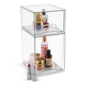 Sorbus Clear Acrylic Drawer Organizers - Makeup Case Pull-Out Drawers - 1 of 4