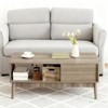 39.4" Mid Century Modern Coffee Table with Storage, 2-Tier Fluted Rectangle Center Table with Drawer - 3 of 4