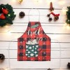 Unique Bargains Christmas Aprons Linen Red Black Green Beige 21.65"x26.77" 1Pcs - 2 of 4