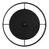 Kate and Laurel Newfield Round Metal Wall Clock, 22" Diameter, Rustic Brown and Black - 4 of 4