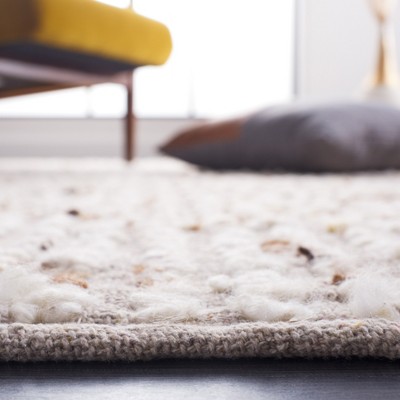 Ivory Flat Woven Handmade Wool 8' x 10' Area Rug