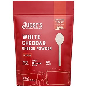 Judees White Cheddar Cheese Powder 11.25oz - 100% Non-GMO, rBST Hormone-Free - Gluten-Free & Nut-Free, Great in Dips, Sauces - 1 of 4