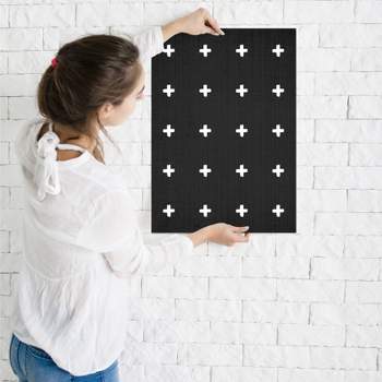 Americanflat Minimalist Crosses On Black By Lila + Lola Poster
