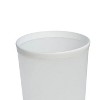 LunaLulinlk Frosted Plastic Bathroom White Wastebasket, 2.1 gal - 4 of 4