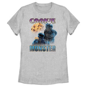 Women's Sesame Street Cookie Monster Retro Portrait T-Shirt - 1 of 4