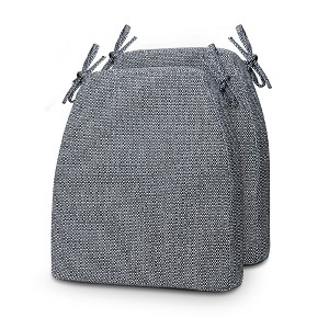 ChicFurnit 2PCS Seat Cushion Trapezoid Size Premium Soft Cotton Filling Non Slip Design Comfortable Durable for Living Room, Black, 17"*16.5"*2.2" - 1 of 4