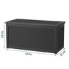 MAYEERTY 260 Gallon Large Capacity Outdoor Deck Box for Patio Furniture Cushions, Pillow with Wheels, Black - 3 of 4