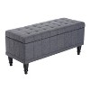 NicBex Storage Bench Ottoman with Storage Linen Fabric Storage Chest with Lift Top for Bedroom and Entryway - 2 of 4