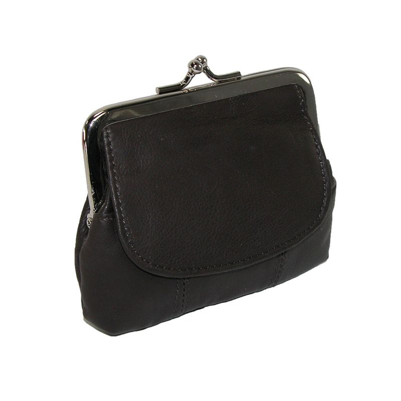 CTM Leather Double Compartment Coin Purse Wallet, 1 of 4