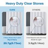 Aoibox White Waterproof Shower Curtain Liner with Weighted Stones, Washable Fabric Liner, Heavy Duty, Rust-Resistant Grommets - 3 of 4
