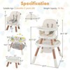 Safstar 16-in-1 Baby High Chair with Activity Center Booster Seat Building Block Table - 2 of 4